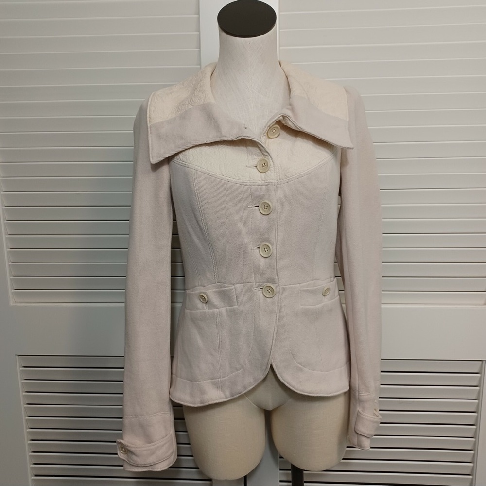Free People Cream Women's Blazer Size 8